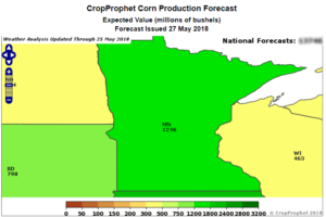 Corn Production for Minnesota