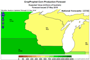 Corn Production for Wisconsin